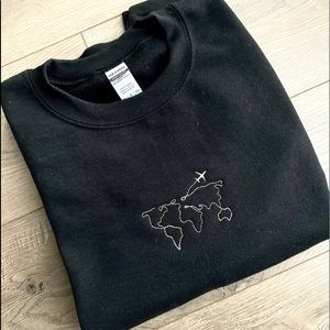 Custom world map sweater